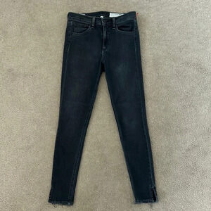 Rag & Bone Cropped  jeans size 27 black 10 inch capri skinny
